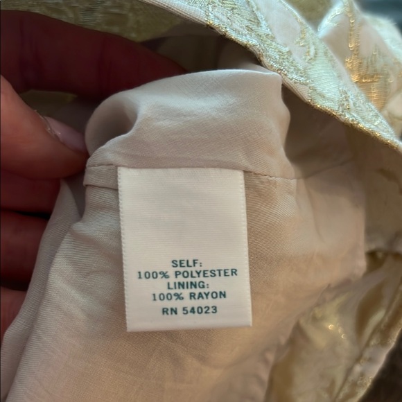 Pim + Larkin Size Medium Gold Peplum Top - Picture 11 of 17